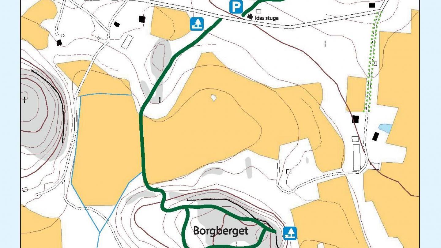 Borgboda 2,5 km − Ahvenanmaan suurin mäkilinna ja Idan tupa