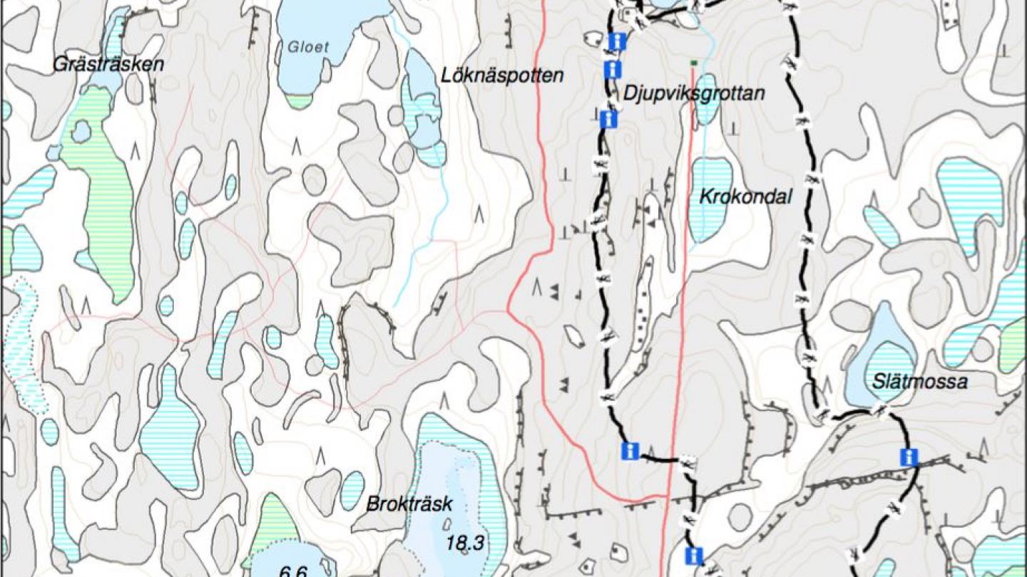 Grottstigen 4,7 km – kalliomuodostumia ja vaivaismäntyjä