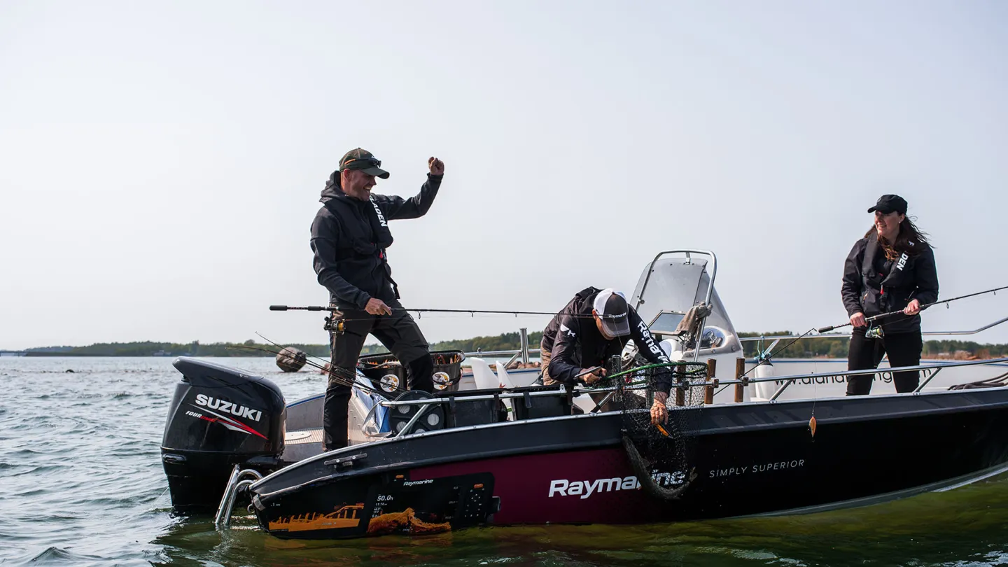 Sportfiske från båt i Ålands skärgård